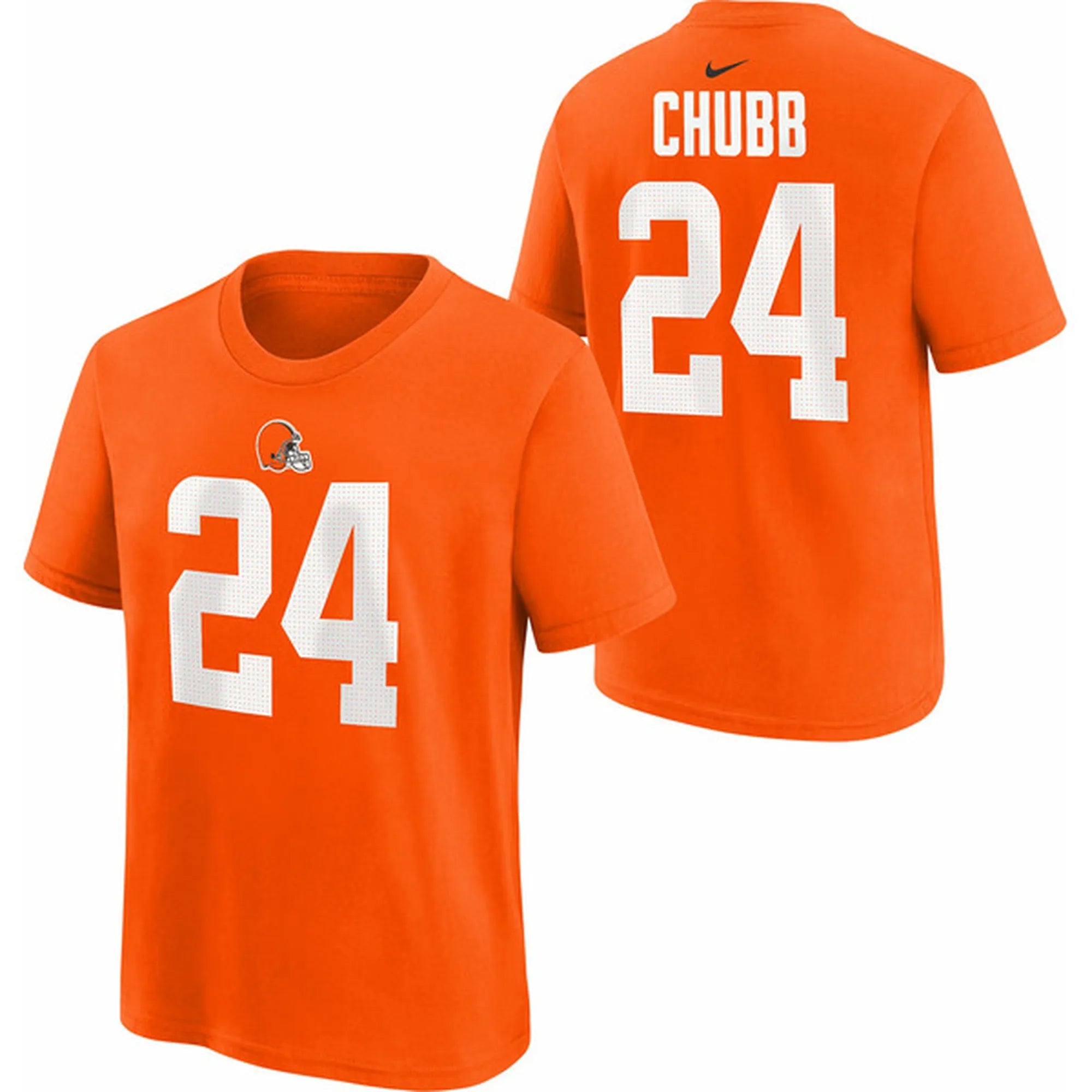 [9Z1B7FGD700-CHUBB] YOUTH NICK CHUBB ORANGE CLEVELAND BROWNS T-SHIRT