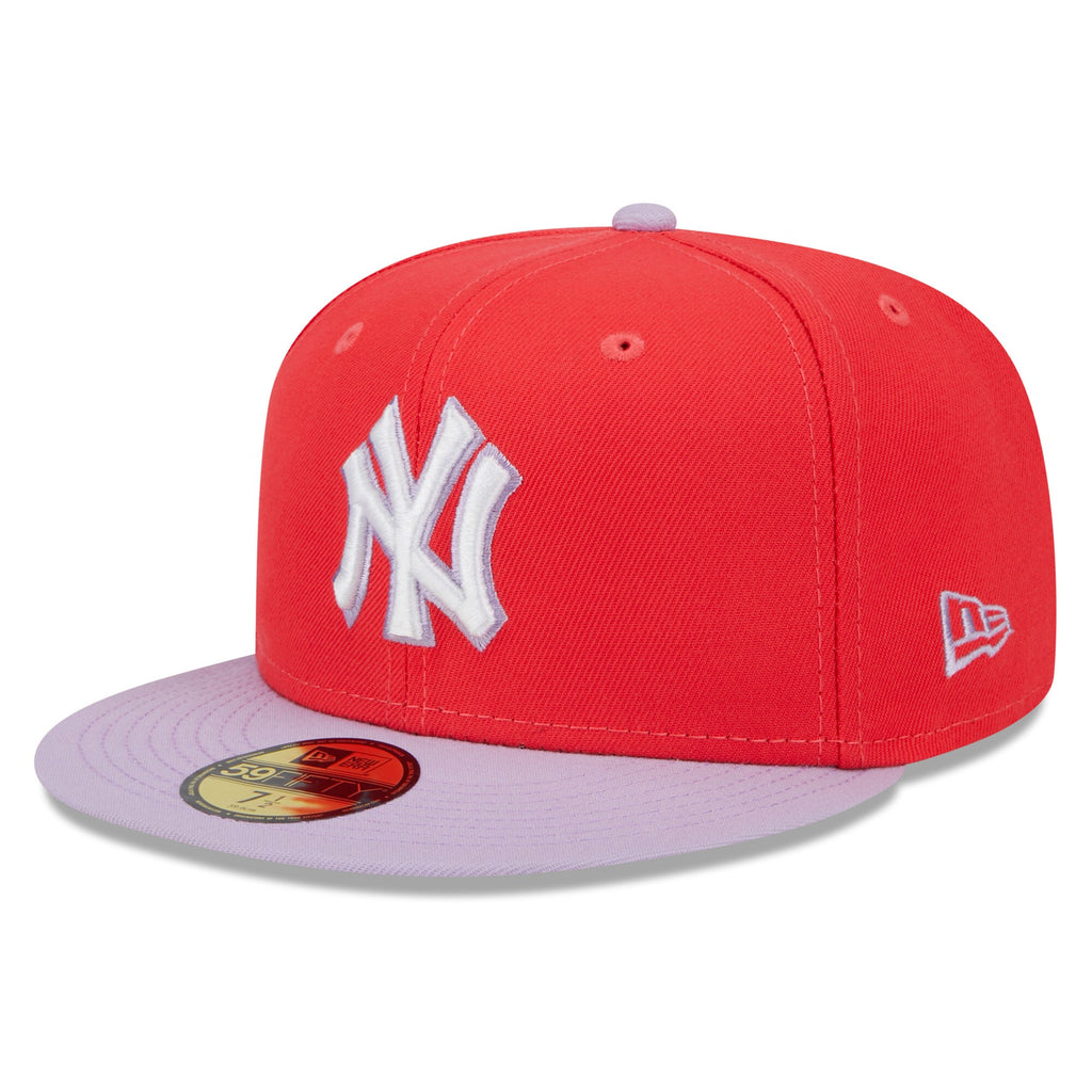 [60321703] Mens New Era MLB NY YANKEES 5950 FITTED 'COLOR PACK' - RED/LAVANDER
