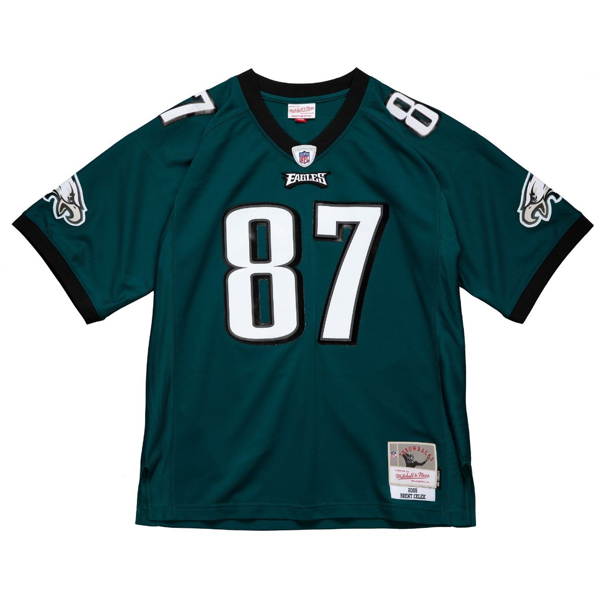 Mens Mitchell & Ness NFL REPLICA JERSEY EAGLES 2009 BRENT CELEK