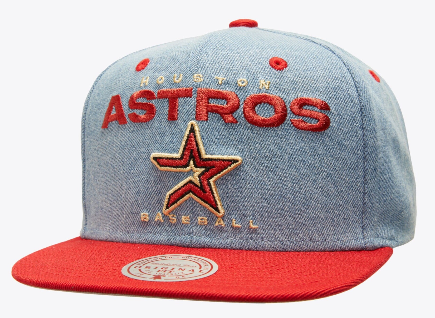 [HS9535-HASLTBL] MENS MITCHELL & NESS MLB D-STRESSED SNAPBACK COOP ASTROS
