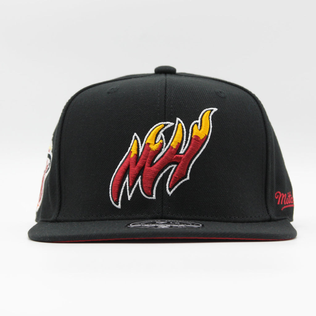 MENS MITCHELL & NESS NBA LOGO HISTORY FITTED HWC HEAT