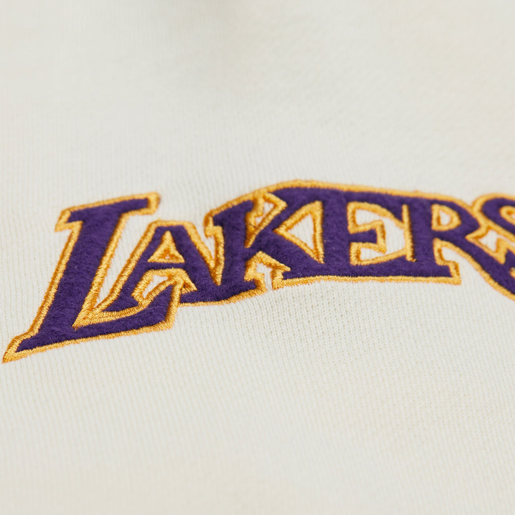 [JK11162-LALBLCK] MENS MITCHELL & NESS COURTSIDE FLEECE BUTTON FRONT LAKERS