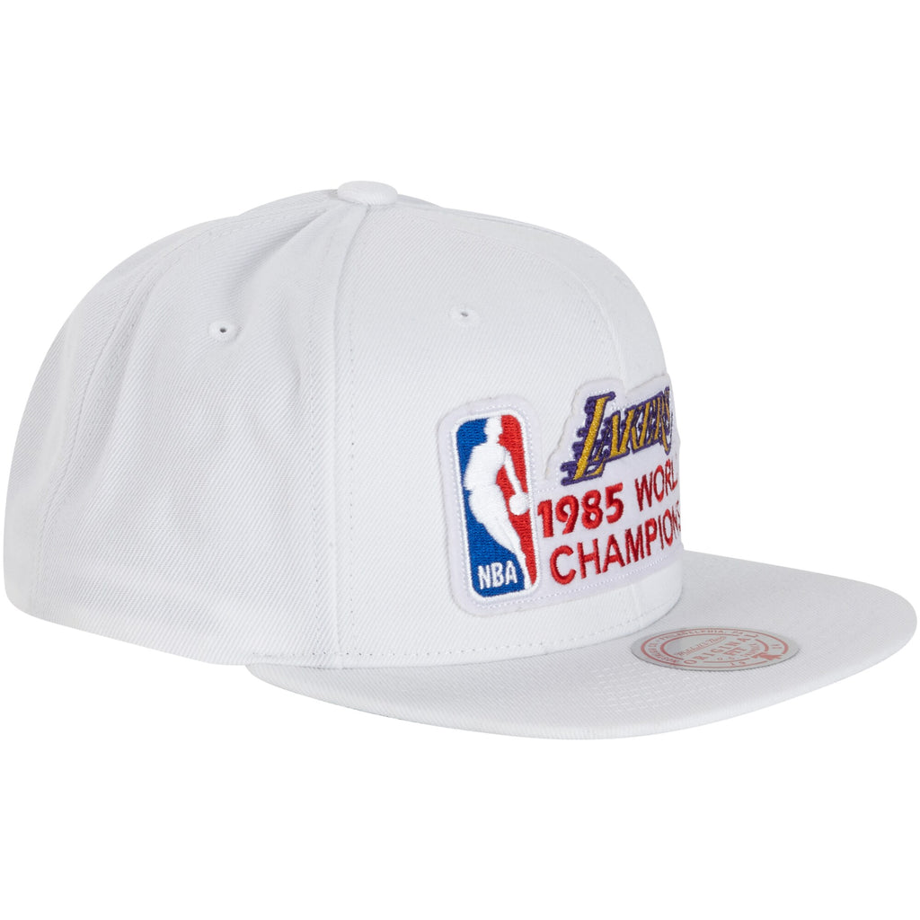MENS MITCHELL & NESS NBA CHAMPS SNAPBACK HWC LAKERS - WHITE
