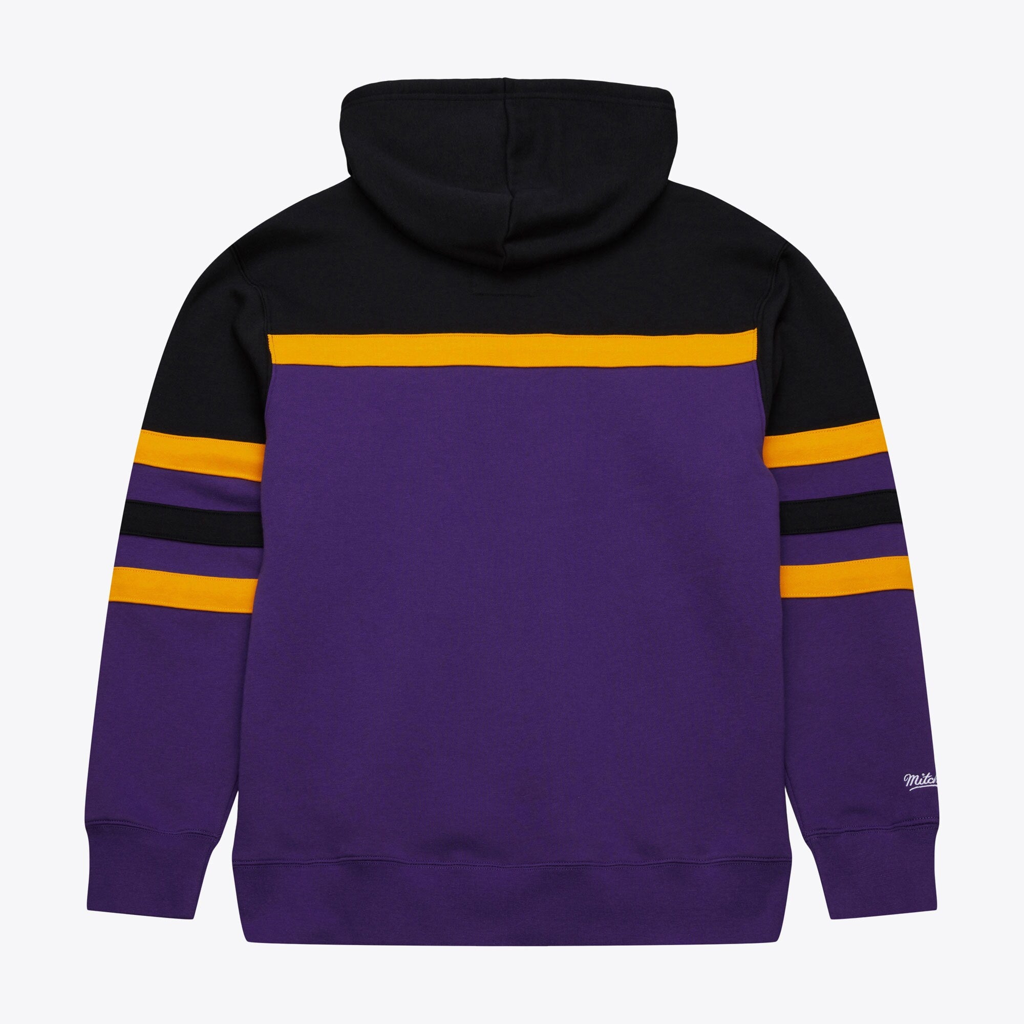 [FPHD6293-LALYYPPPPRBK] MENS MITCHELL & NESS HEAD COACH HOODIE LAKERS