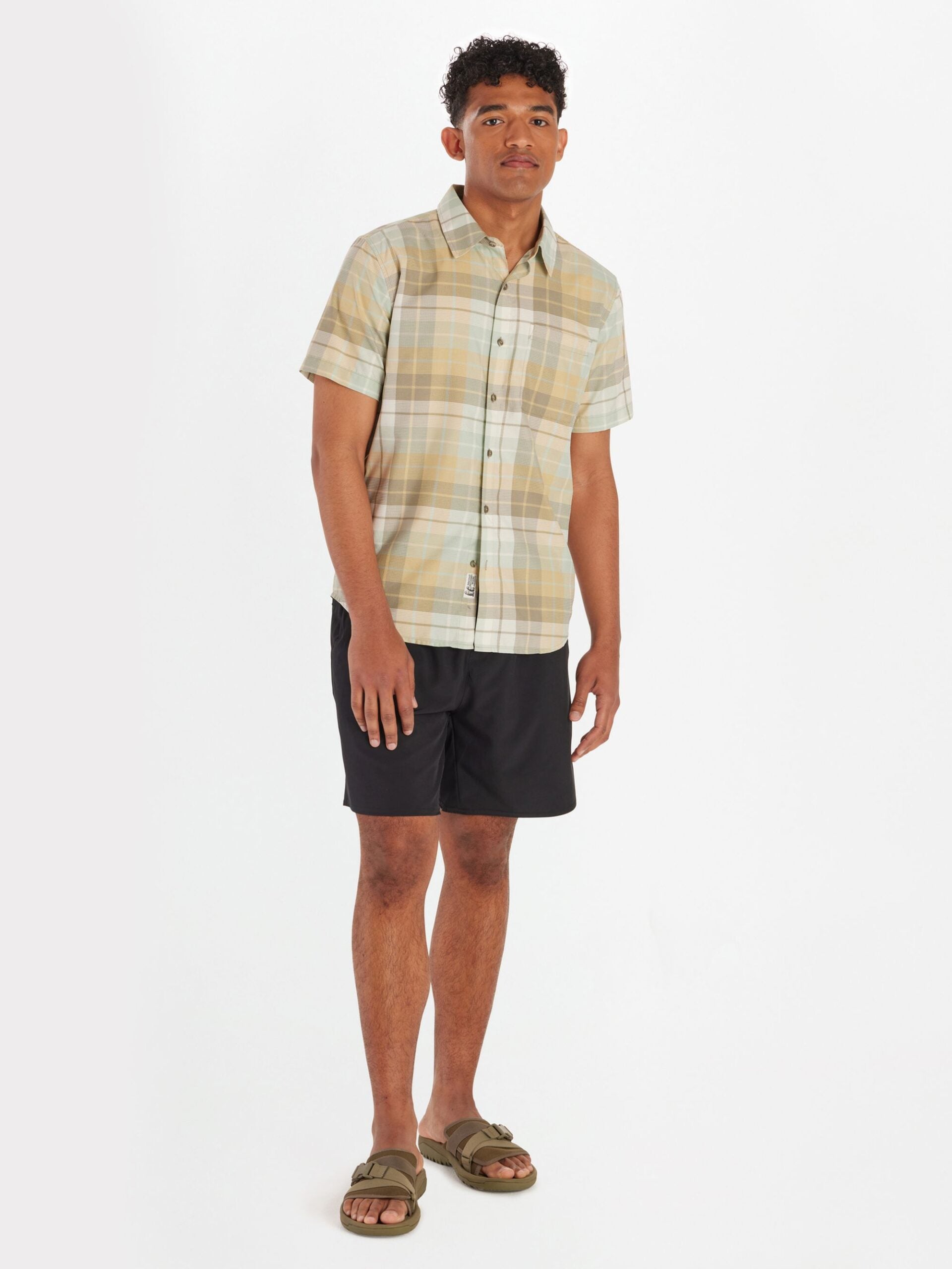 [M14117-23330] MENS MARMOT AEROBORA NOVELTY SHORT SLEEVE BUTTON DOWN SHIRT