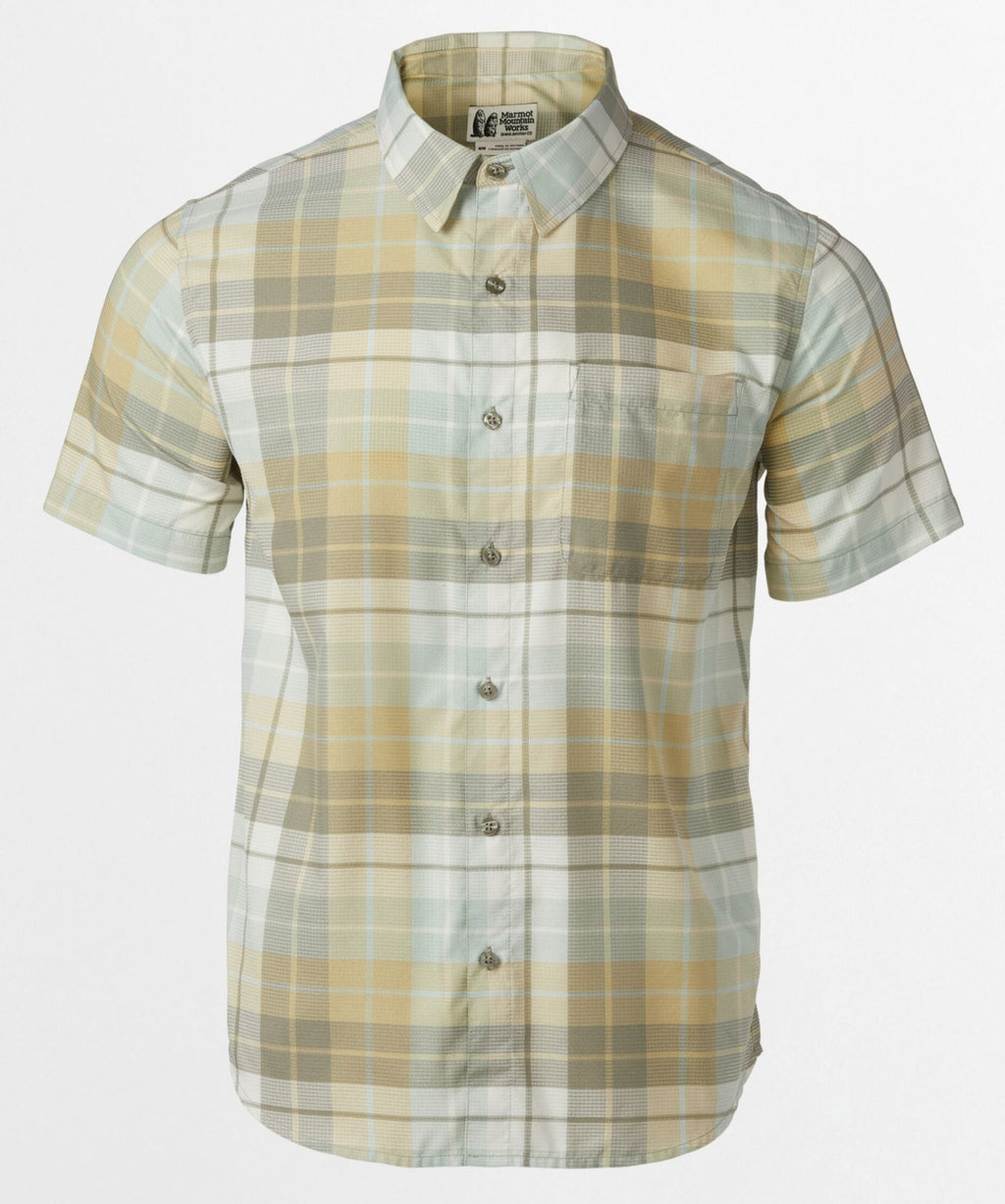 [M14117-23330] MENS MARMOT AEROBORA NOVELTY SHORT SLEEVE BUTTON DOWN SHIRT