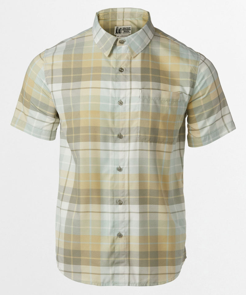 [M14117-23330] MENS MARMOT AEROBORA NOVELTY SHORT SLEEVE BUTTON DOWN SHIRT