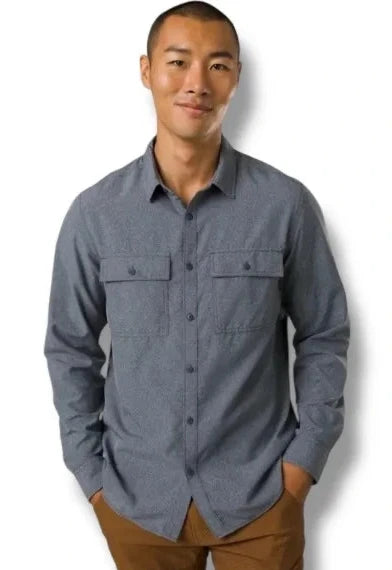 MENS PRANA LOST SOL LS REGULAR FIT UPF 30+ BUTTON DOWN SHIRT
