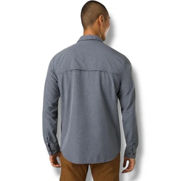 MENS PRANA LOST SOL LS REGULAR FIT UPF 30+ BUTTON DOWN SHIRT