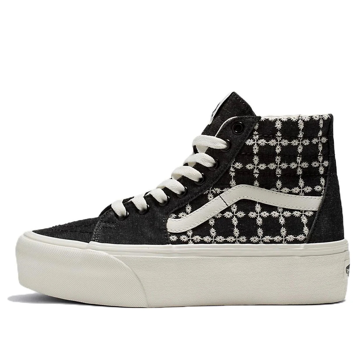 [VN0A5JMKBMA] MENS VANS DENIM MIX SK-HI TAPERED STACKFORM 'BLACK' - BLACK/WHITE