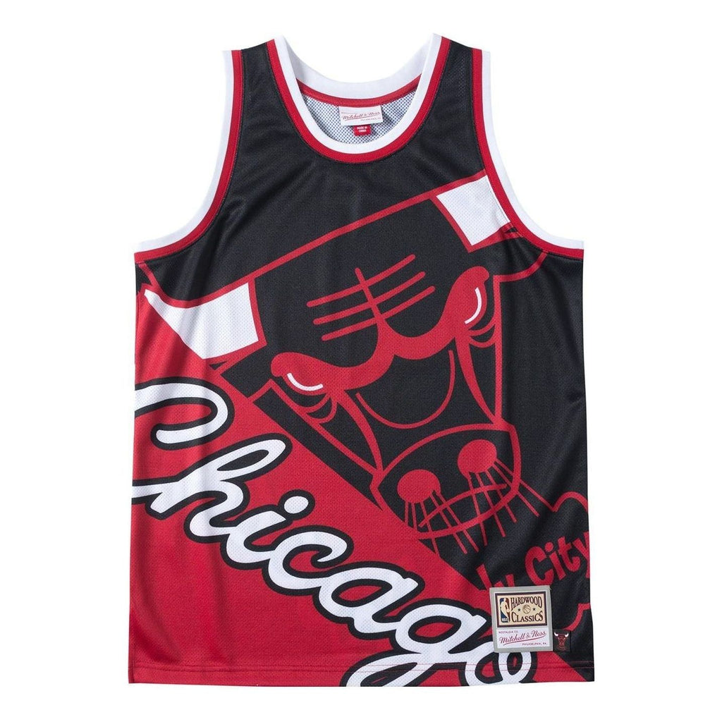 [TMTK4350-CBUYYPPPBLCK] MENS MITCHELL & NESS BIG FACE FASHION TANK 5.0 BULLS