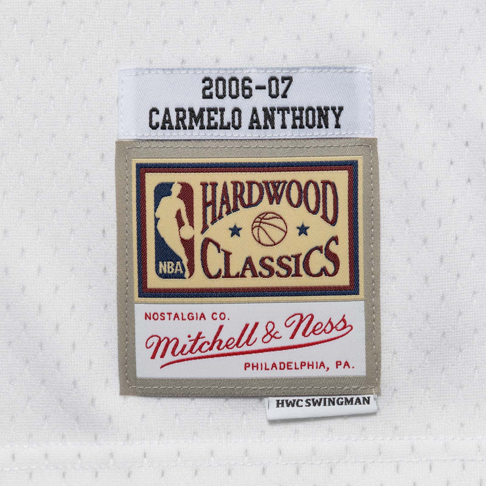 Mens Mitchell & Ness NBA WHITE JERSEY NUGGETS 2006 CARMELO ANTHONY