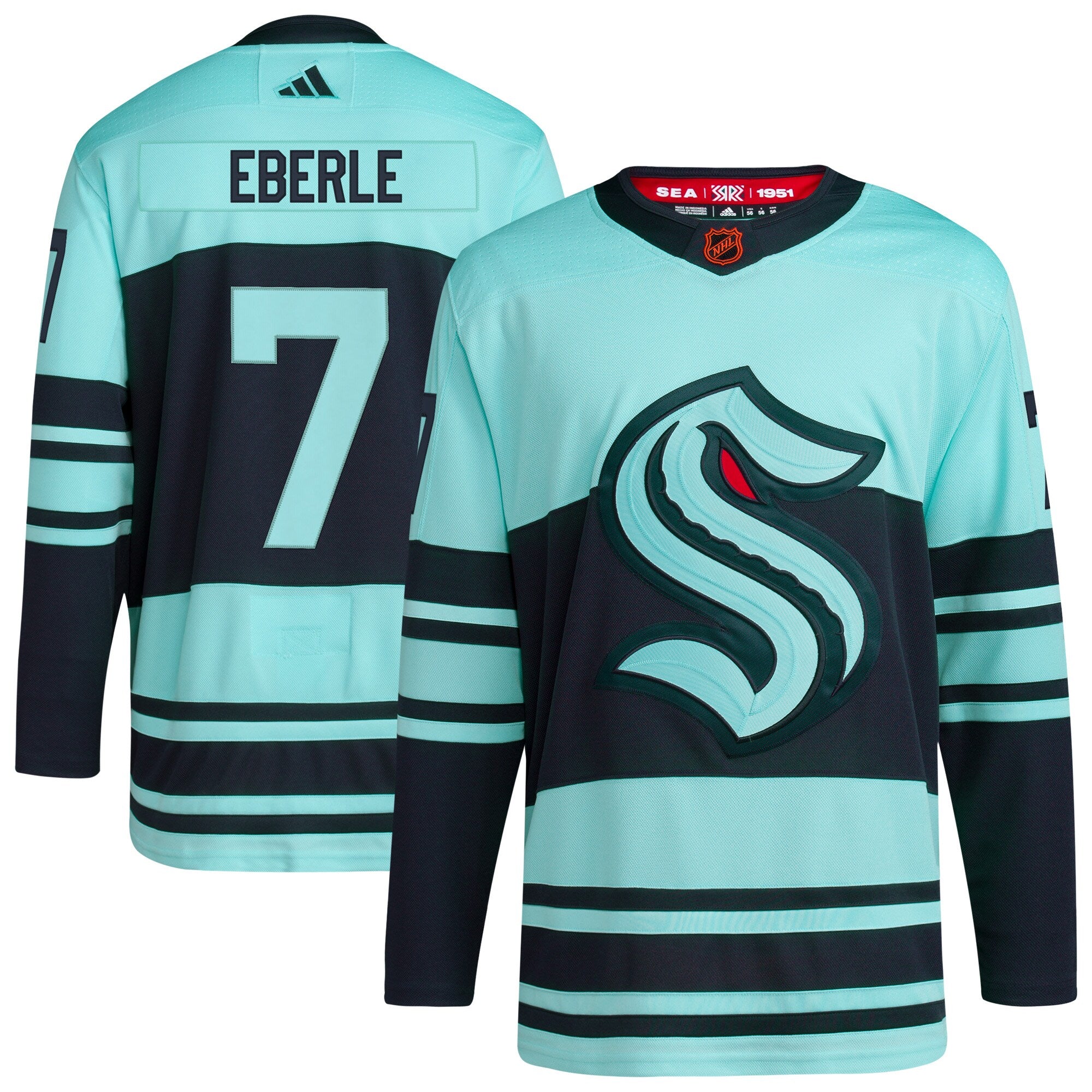 [H52323] Mens Adidas NHL Seattle Kraken Jordan Eberle Authentic Reverse Retro 2.0 Jersey