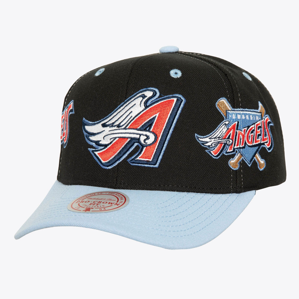 MENS MITCHELL & NESS MLB OVERBITE PRO SNAPBACK COOP ANGELS