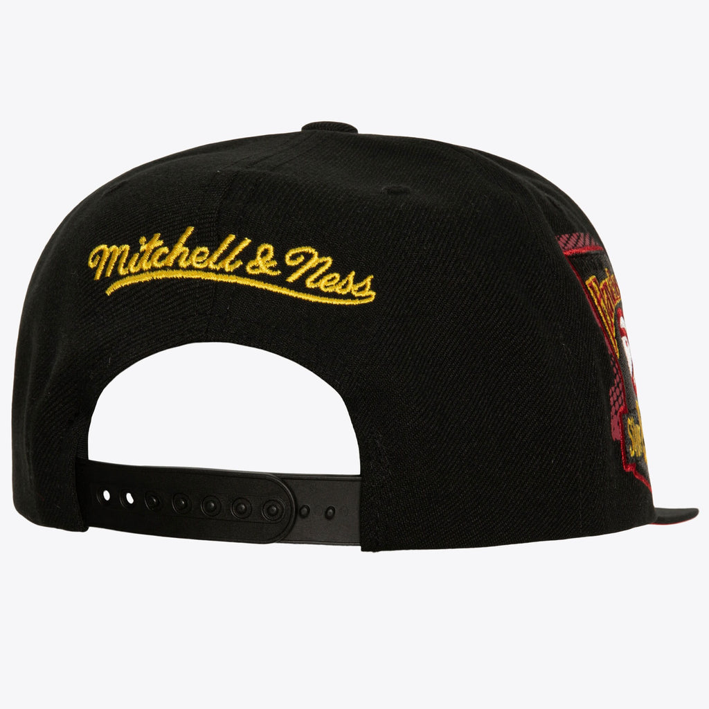 MENS MITCHELL & NESS NBA BIG FACE 7.0 SNAPBACK HWC HAWKS - BLACK