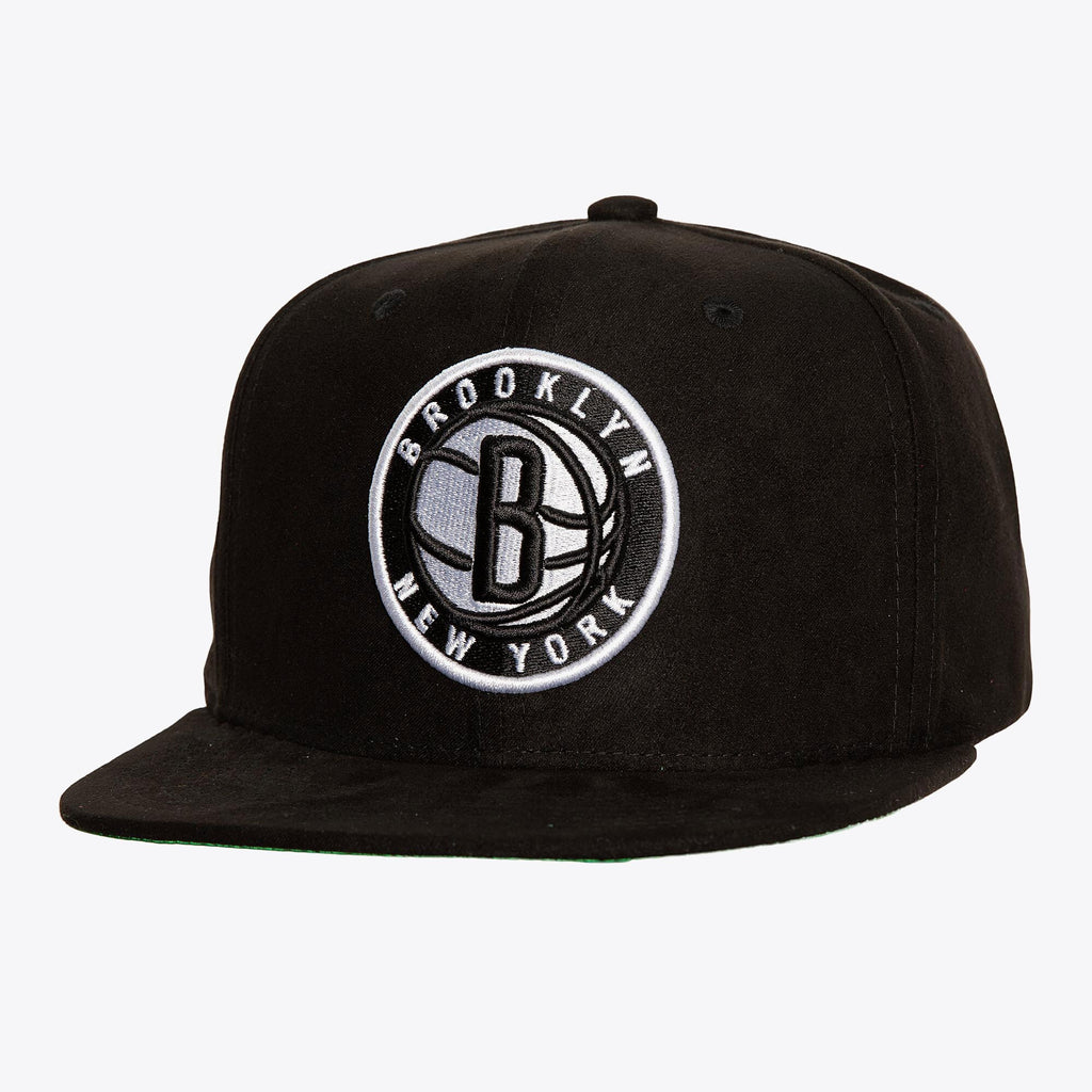 MENS MITCHELL & NESS NBA SWEET SUEDE SNAPBACK NETS