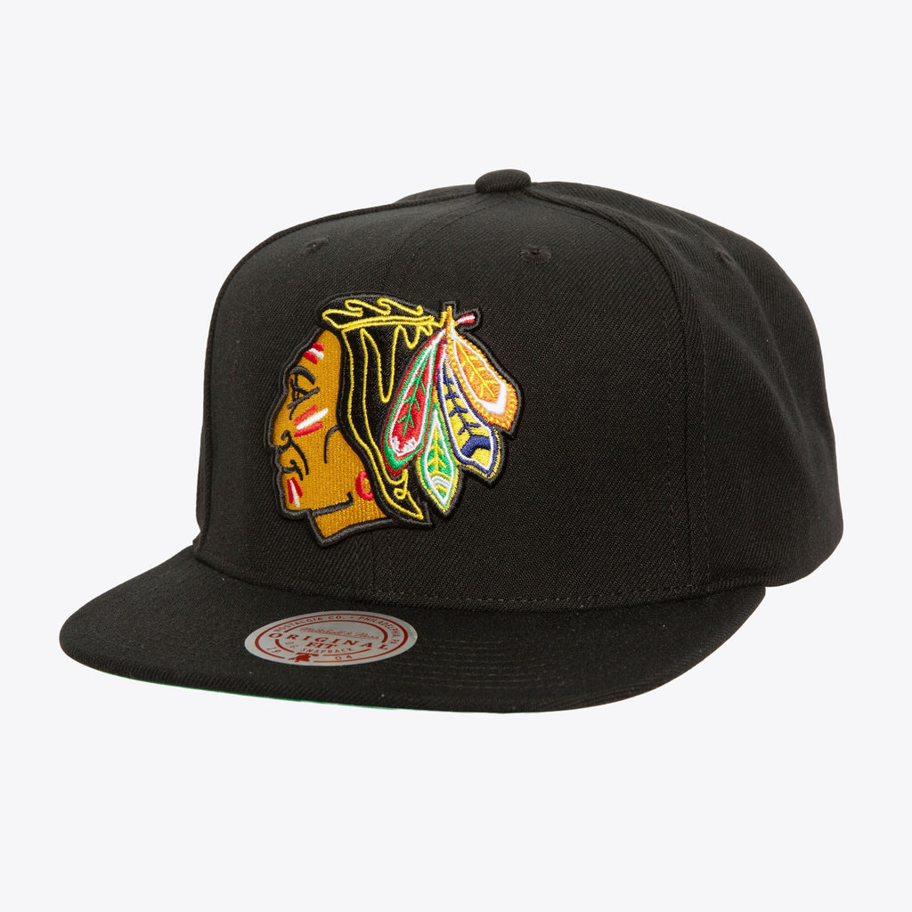 MENS MITCHELL & NESS NHL CONFERENCE PATCH SNAPBACK VNTG BLACKHAWKS