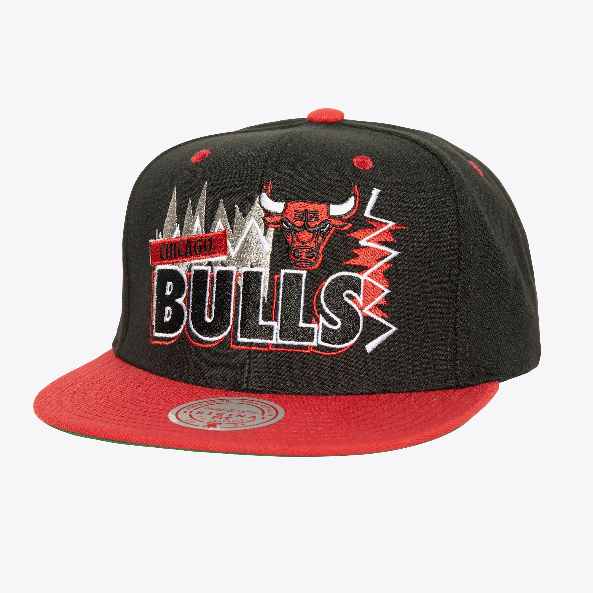 MENS MITCHELL & NESS NBA BUZZ SNAPBACK BULLS - BLACK