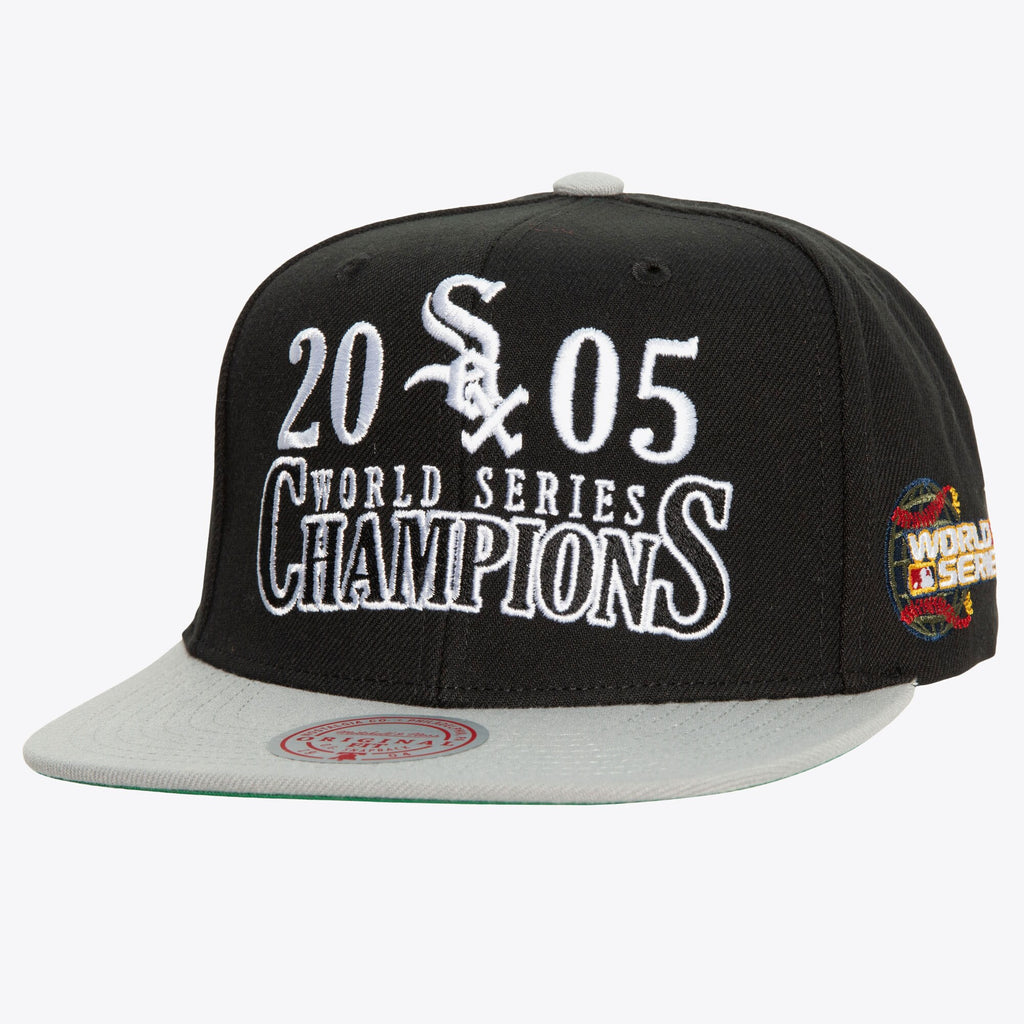 MENS MITCHELL & NESS MLB WORLD SERIES CHAMPIONS SNAPBACK WHITE SOX - BLACK
