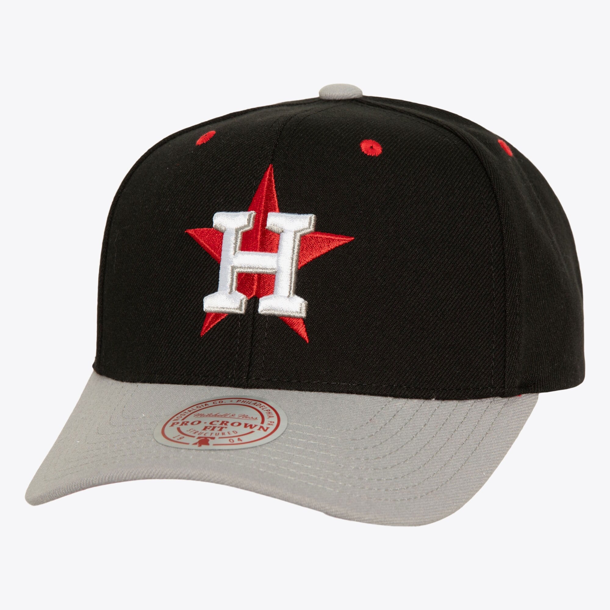 MENS MITCHELL & NESS MLB BRED PRO SNAPBACK ASTROS