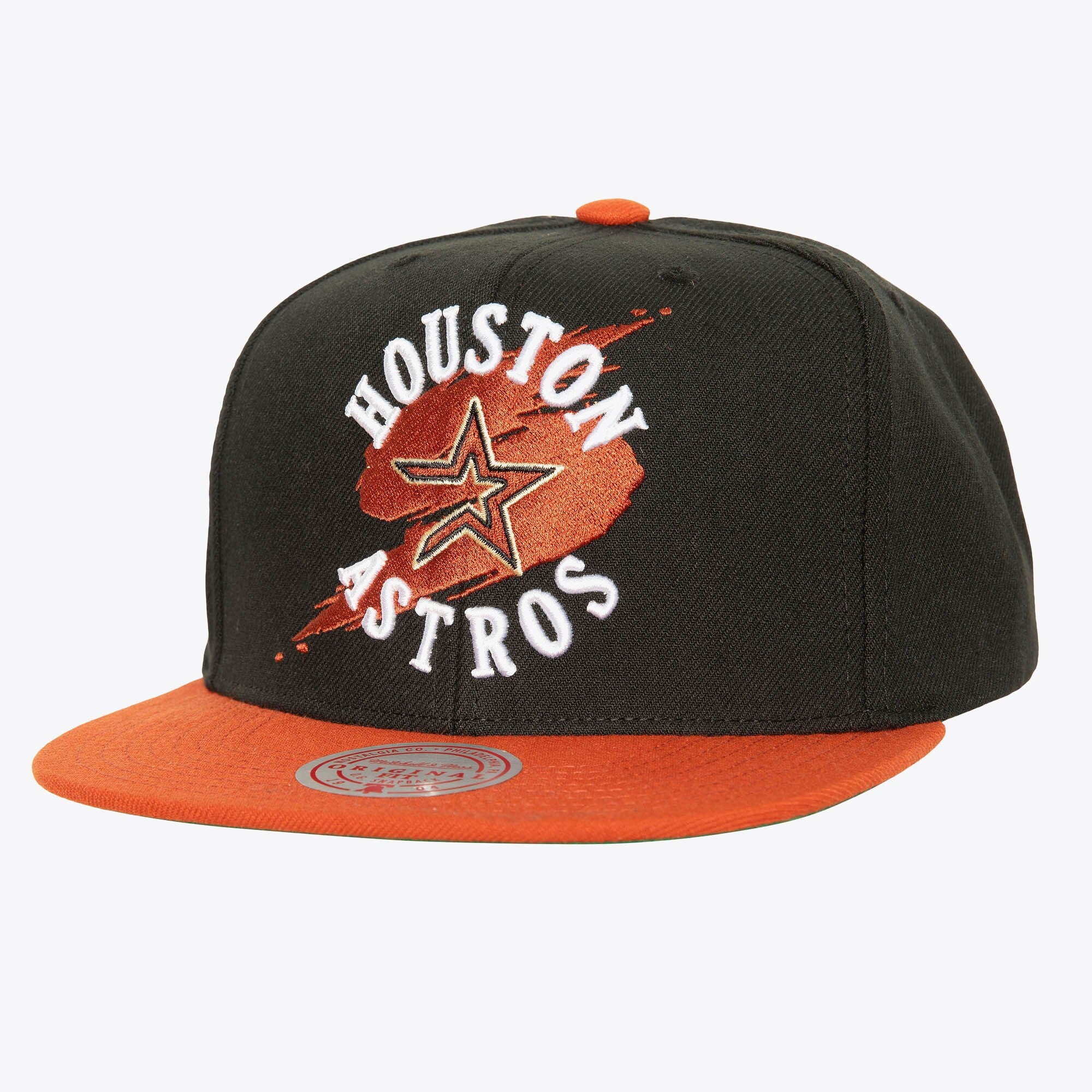 MENS MITCHELL & NESS MLB CIRCLE SPLASH SNAPBACK COOP ASTROS