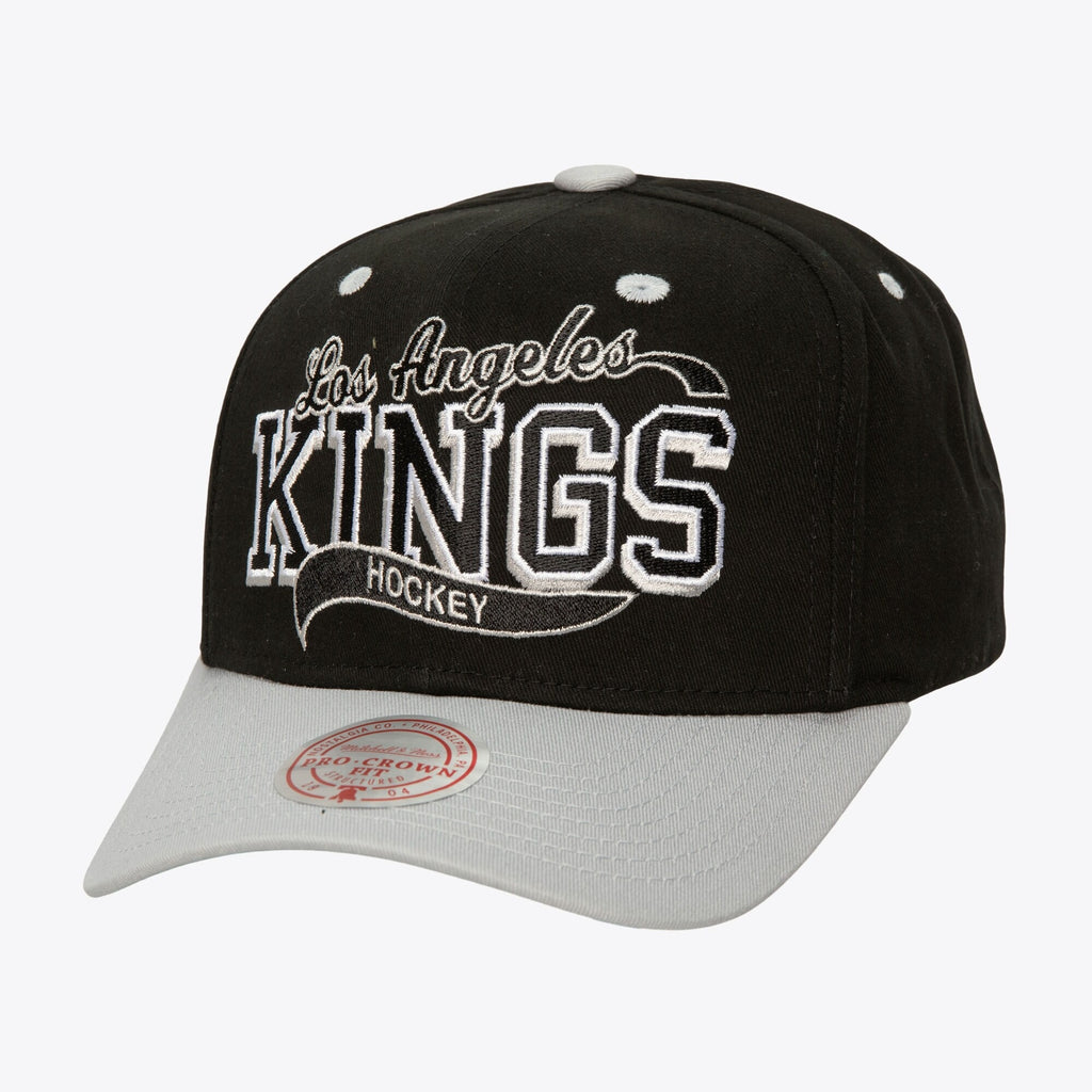 MENS MITCHELL & NESS NHL BLOCK SWEEP PRO SNAPBACK VNTG KINGS
