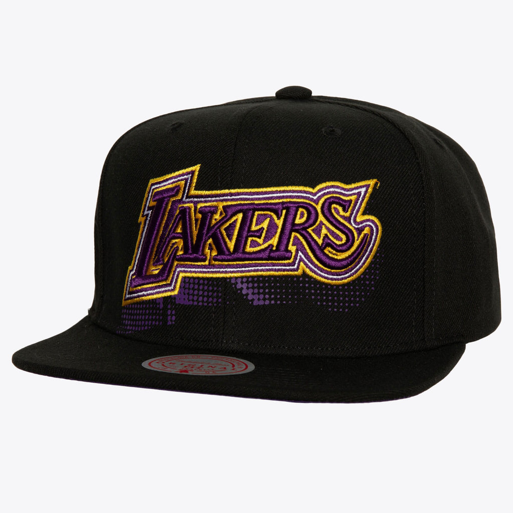 MENS MITCHELL & NESS NBA BIG FACE 7.0 SNAPBACK HWC LAKERS - BLACK