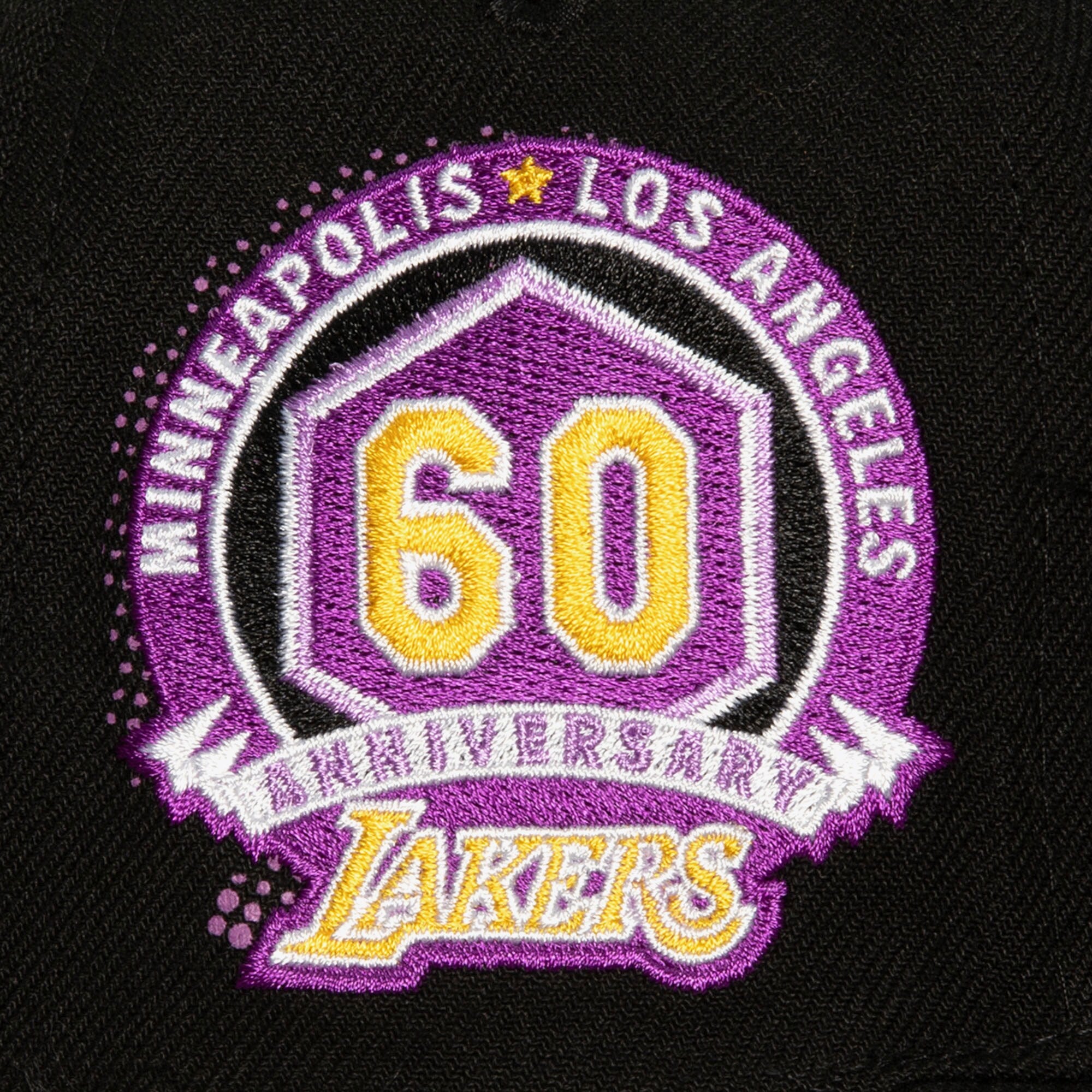 MENS MITCHELL & NESS NBA BIG FACE 7.0 SNAPBACK HWC LAKERS - BLACK