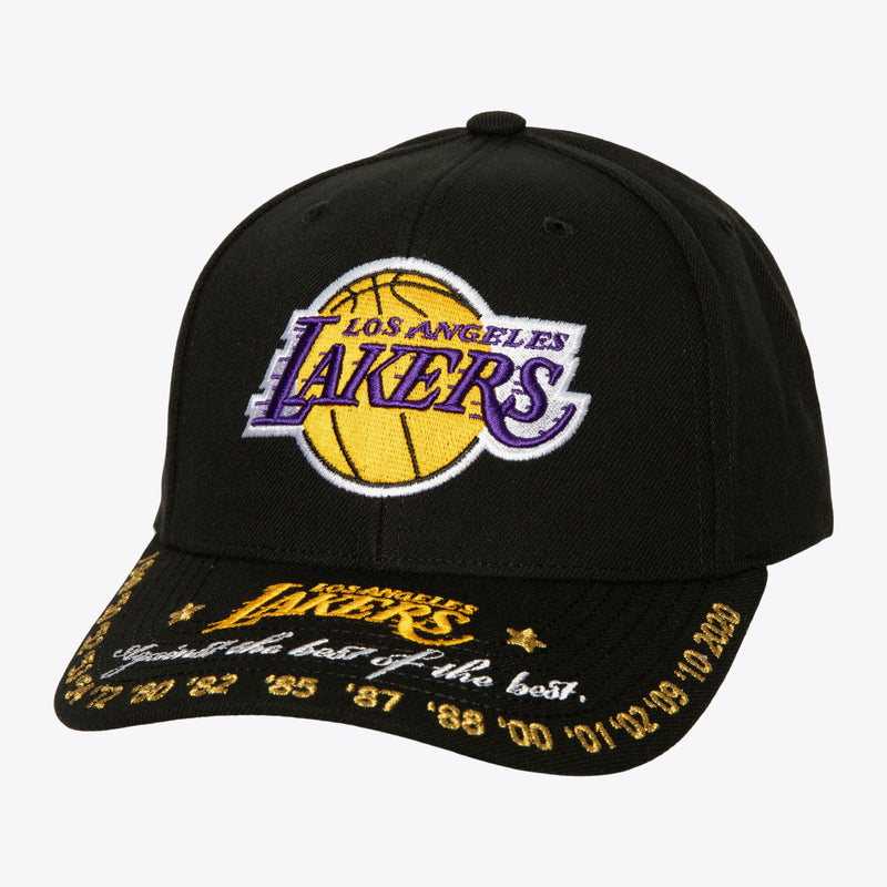 MENS MITCHELL & NESS NBA AGAINST THE BEST PRO SNAPBACK LAKERS - BLACK