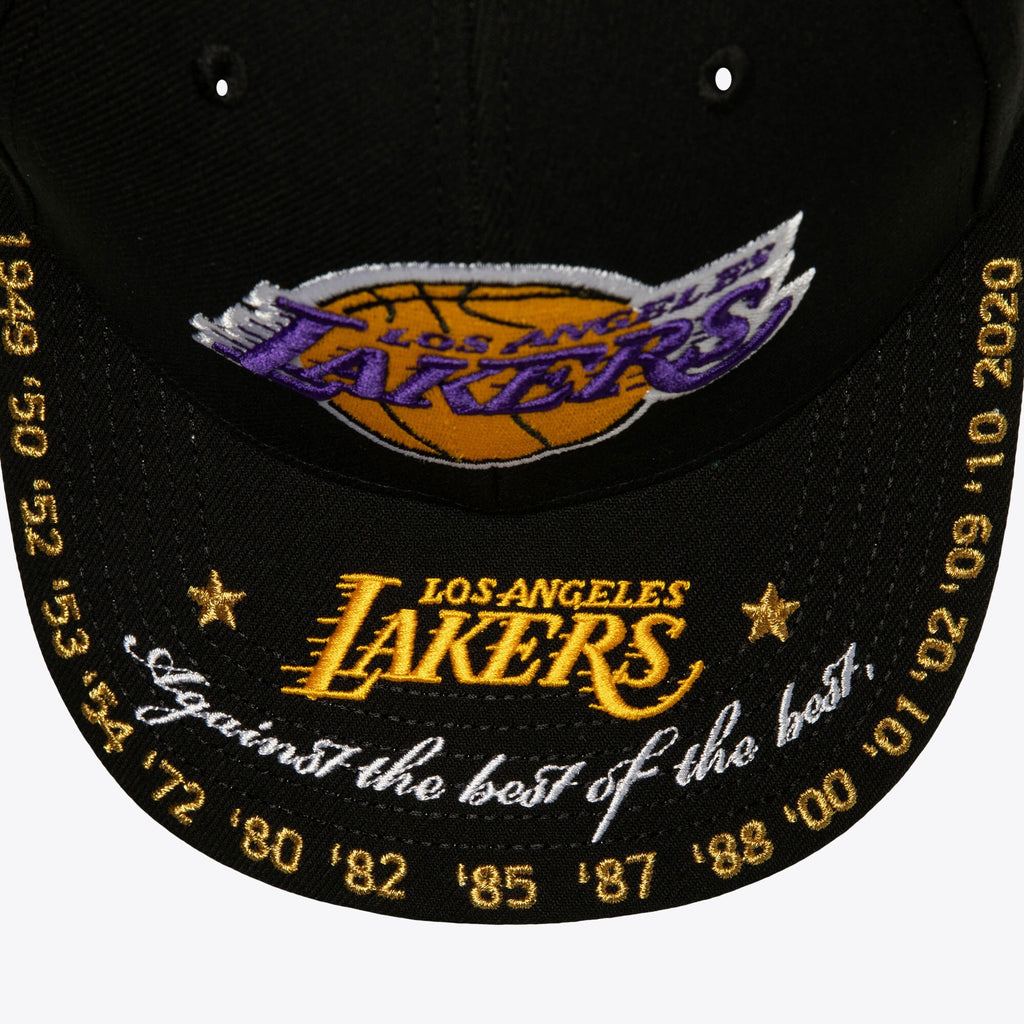 MENS MITCHELL & NESS NBA AGAINST THE BEST PRO SNAPBACK LAKERS - BLACK