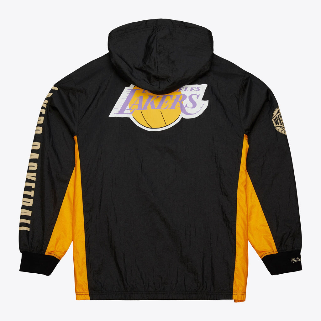 MENS MITCHELL & NESS NBA TEAM OG 2.0 ANORAK WINDBREAKER VINTAGE LOGO LAKERS