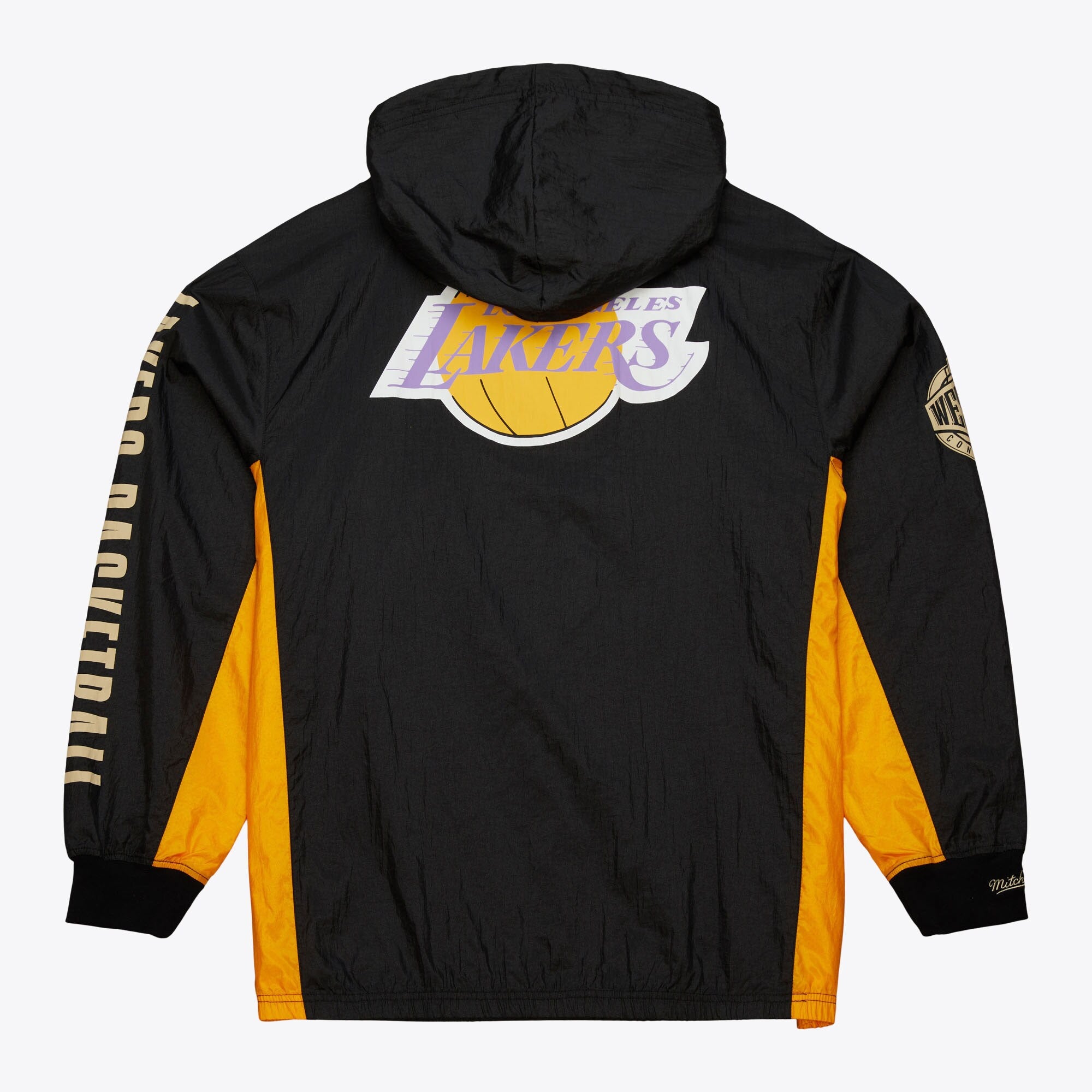 MENS MITCHELL & NESS NBA TEAM OG 2.0 ANORAK WINDBREAKER VINTAGE LOGO LAKERS