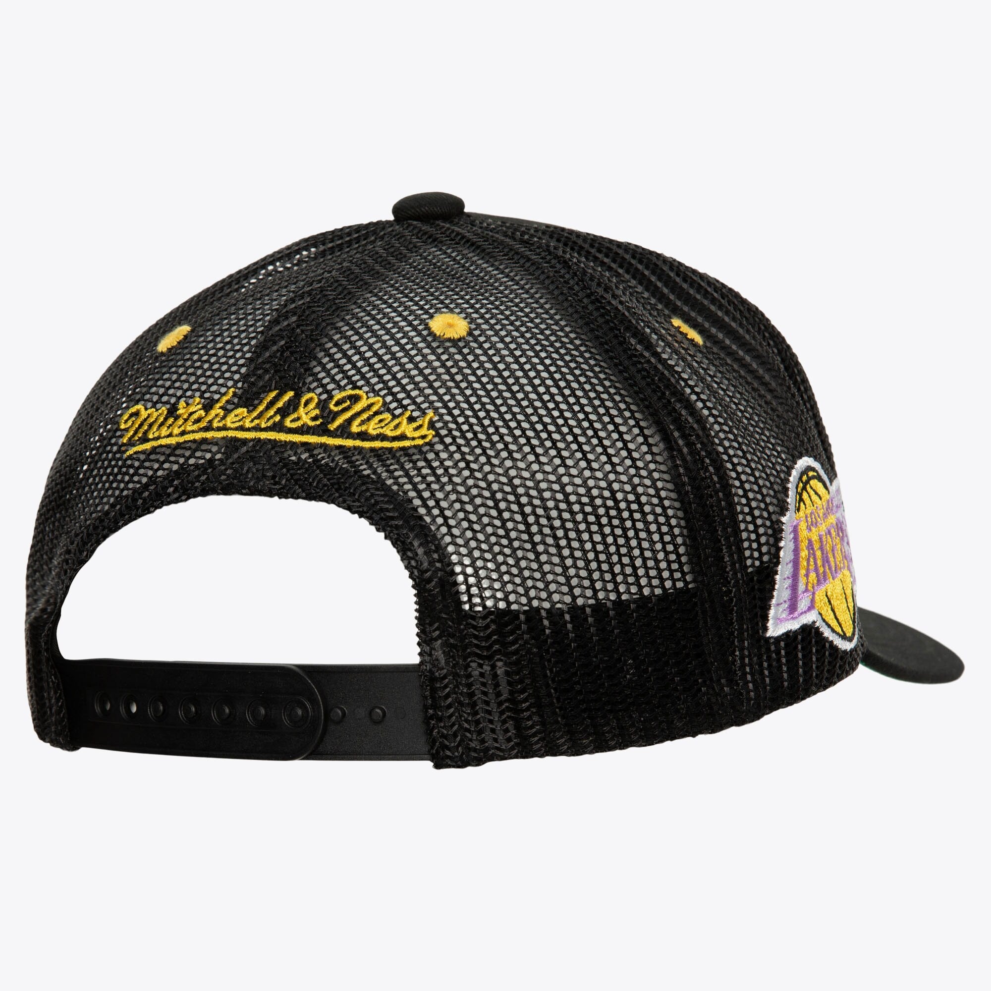 MENS MITCHELL & NESS NBA TEAM SEAL TRUCKER HWC LAKERS - BLACK