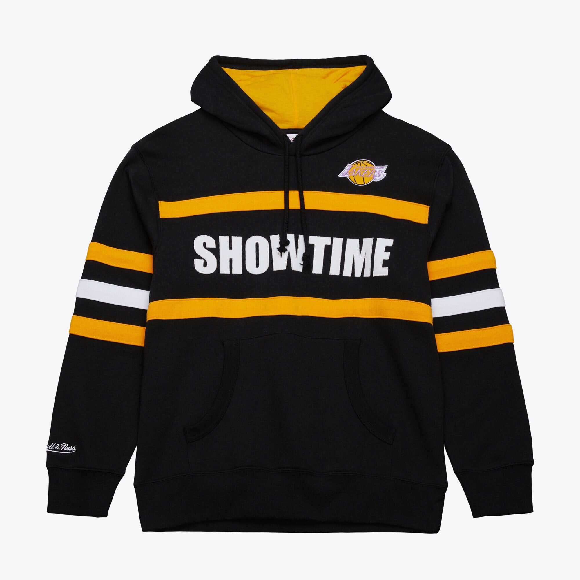 Mens Mitchell & Ness NBA HEAD COACH HOODIE VINTAGE LOGO LAKERS