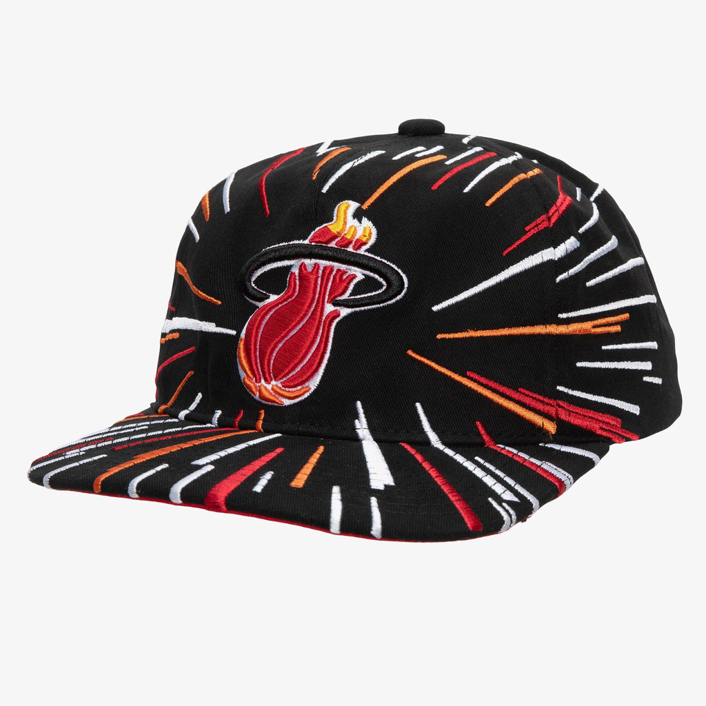 MENS MITCHELL & NESS NBA BURST DEADSTOCK HWC HEAT - BLACK