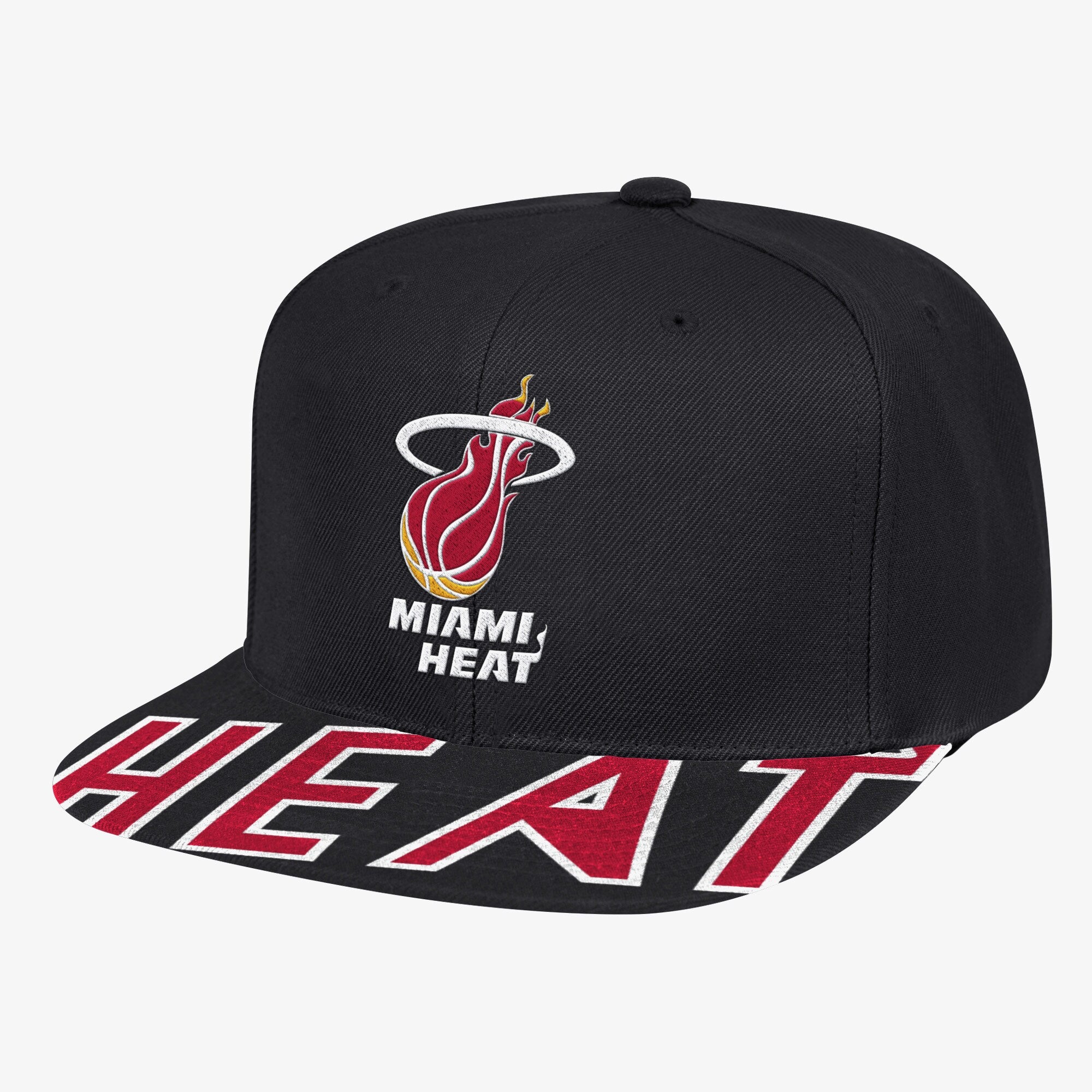 MENS MITCHELL & NESS NBA SWINGMAN POP SNAPBACK HWC HEAT - BLACK