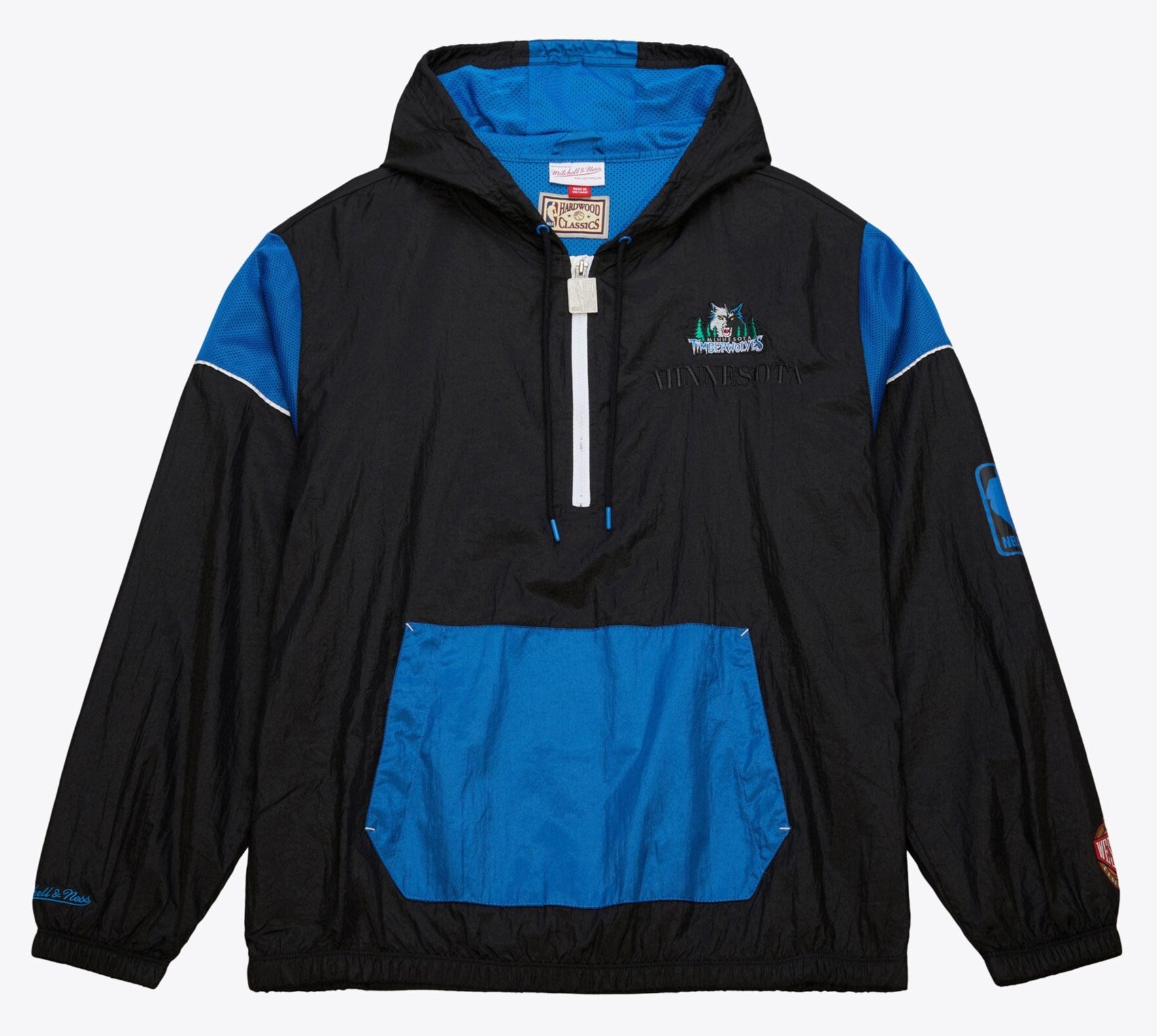 MENS MITCHELL & NESS NBA TEAM OG 3.0 ANORAK VINTAGE LOGO TIMBERWOLVES