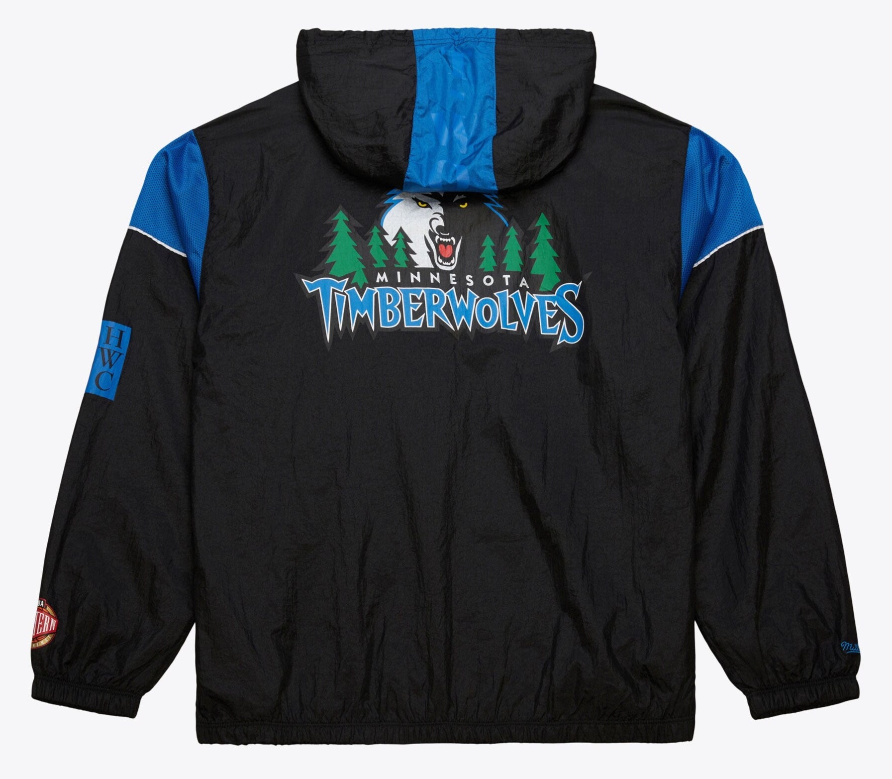 MENS MITCHELL & NESS NBA TEAM OG 3.0 ANORAK VINTAGE LOGO TIMBERWOLVES