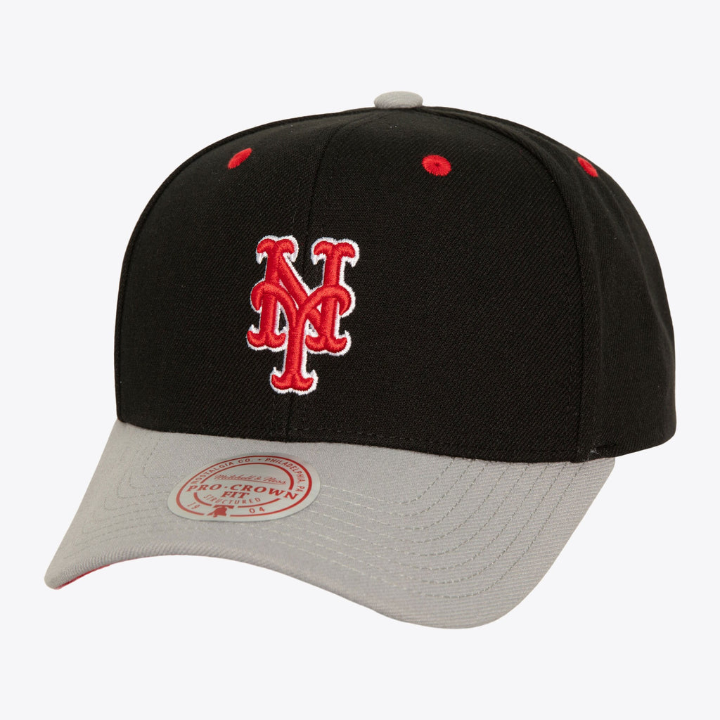 MENS MITCHELL & NESS MLB BRED PRO SNAPBACK METS