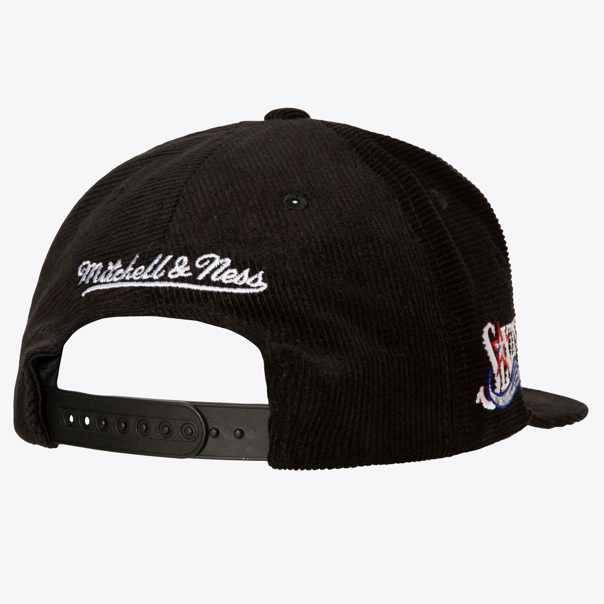 MENS MITCHELL & NESS NBA ALL DIRECTIONS SNAPBACK HWC 76ERS - BLACK