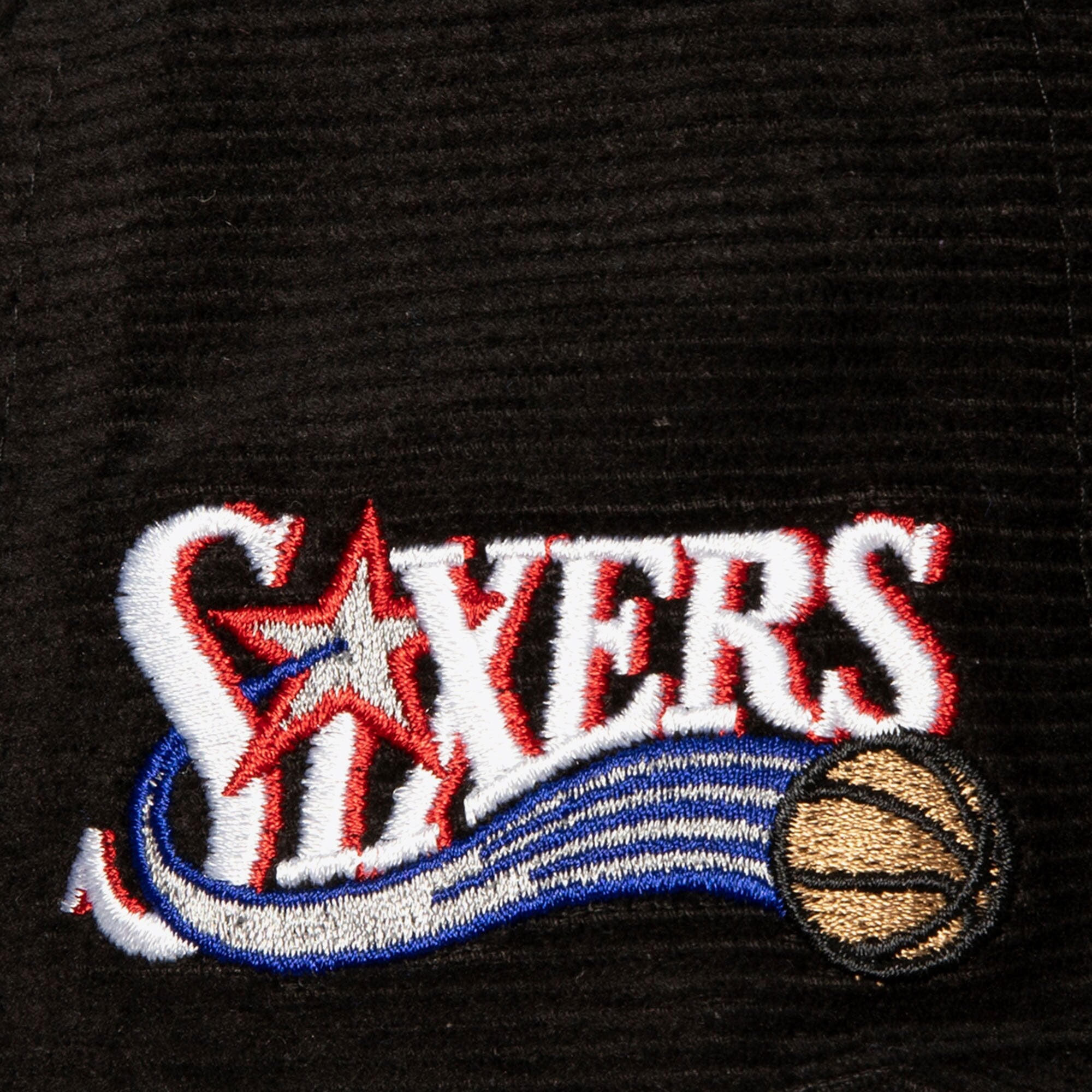 MENS MITCHELL & NESS NBA ALL DIRECTIONS SNAPBACK HWC 76ERS - BLACK