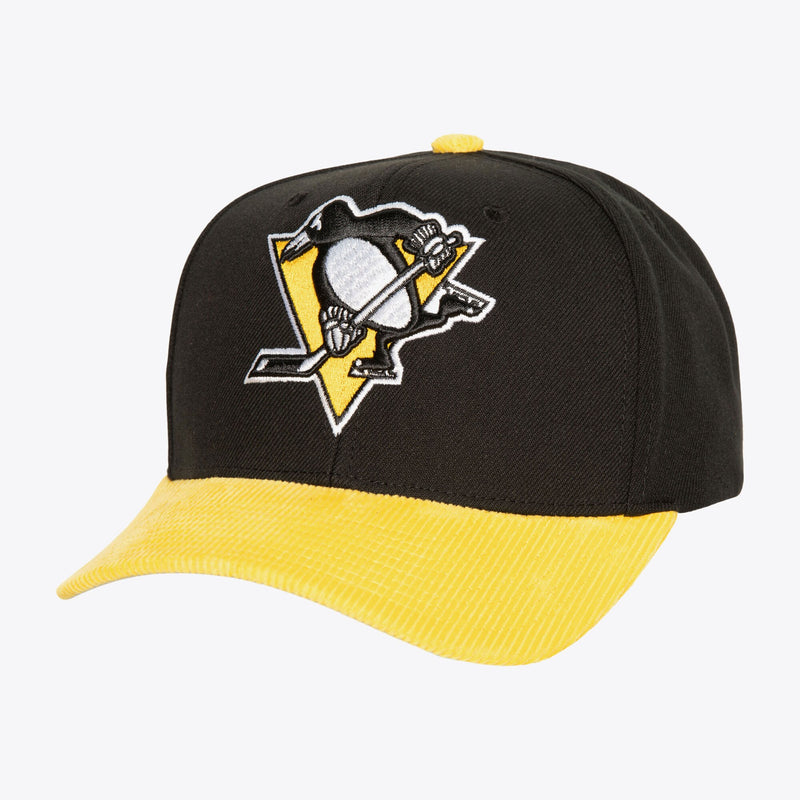 MENS MITCHELL & NESS NHL CORD PRO SNAPBACK PENGUINS - BLACK