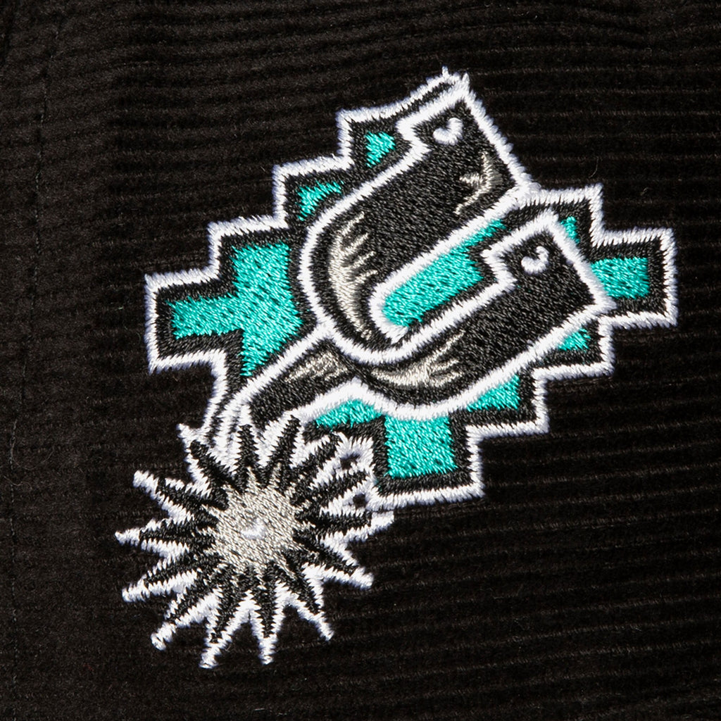 MENS MITCHELL & NESS NBA ALL DIRECTIONS SNAPBACK HWC SPURS - BLACK