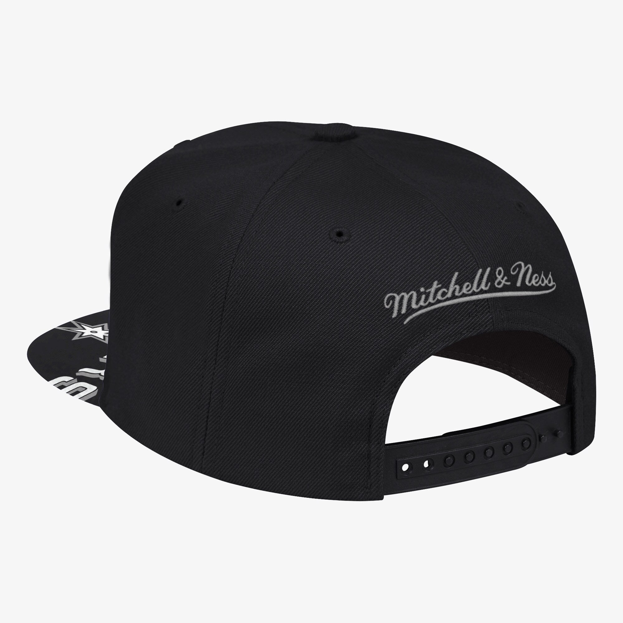 MENS MITCHELL & NESS NBA SWINGMAN POP SNAPBACK HWC SPURS - BLACK
