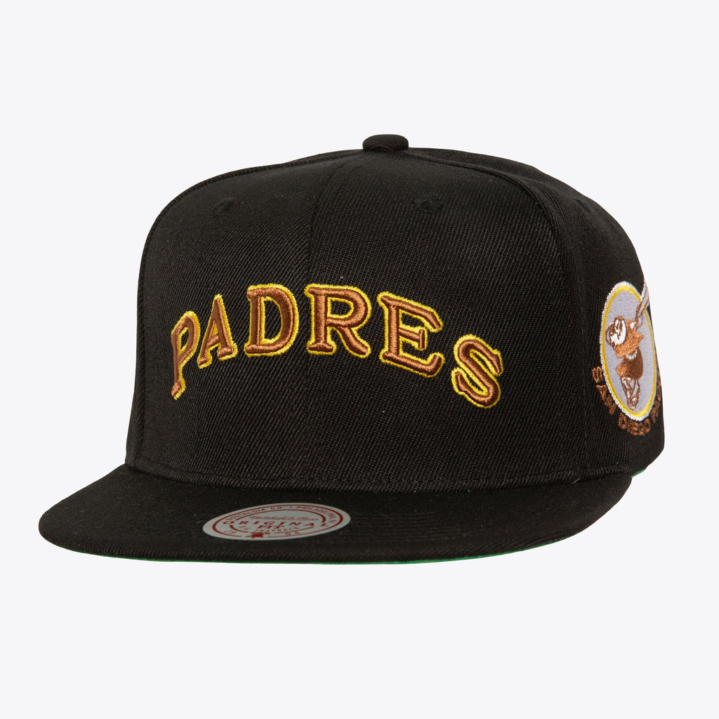 Mens Mitchell & Ness MLB TRIPLE PLAY SNAPBACK COOP PADRES