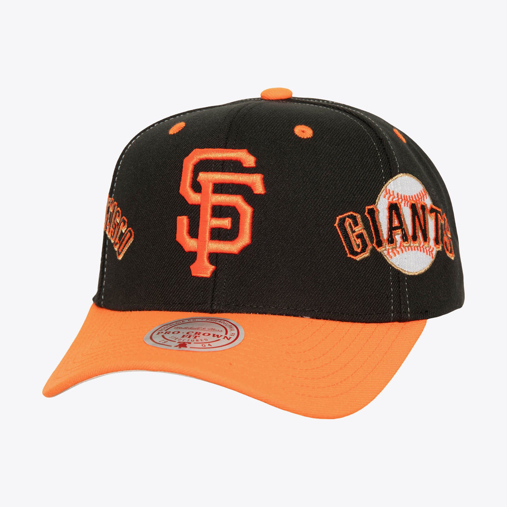 Mens Mitchell & Ness MLB OVERBITE PRO SNAPBACK GIANTS