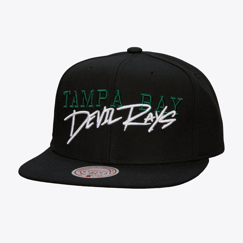MENS MITCHELL & NESS MLB TEAM TAGGED SNAPBACK COOP RAYS - BLACK