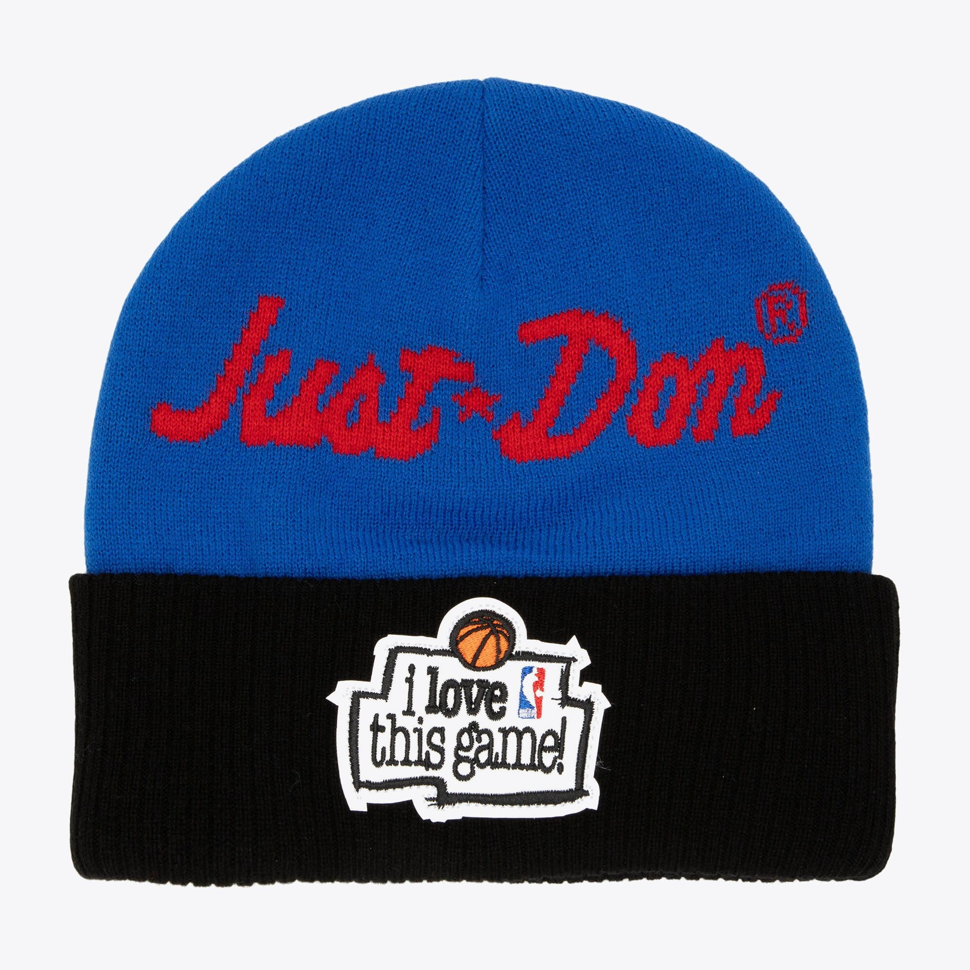 MENS MITCHELL & NESS NBA JUST DON CASHMERE KNIT I LOVE THIS GAME - BLUE
