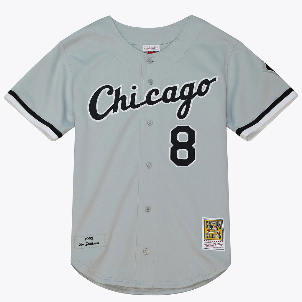 Mens Mitchell & Ness MLB ROAD JERSEY WHITE SOX 1993 BO JACKSON