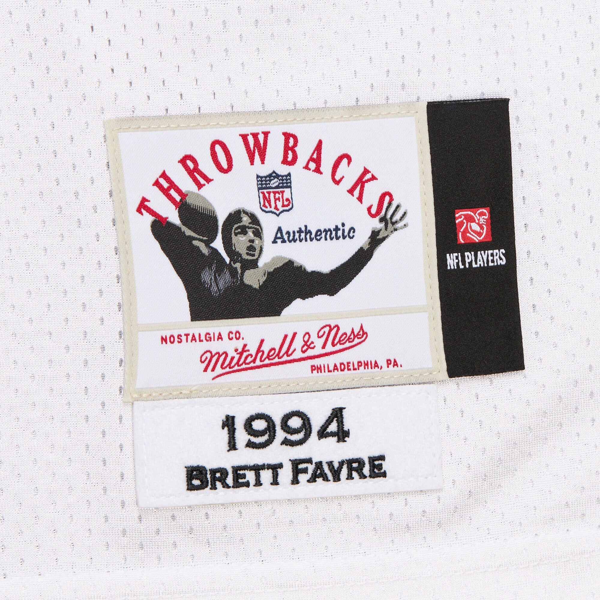 MENS MITCHELL & NESS NFL WHITE JERSEY PACKERS 1994 BRETT FAVRE